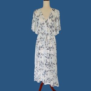 Lovestitch NWOT Faux Wrap Dress, Cream Floral